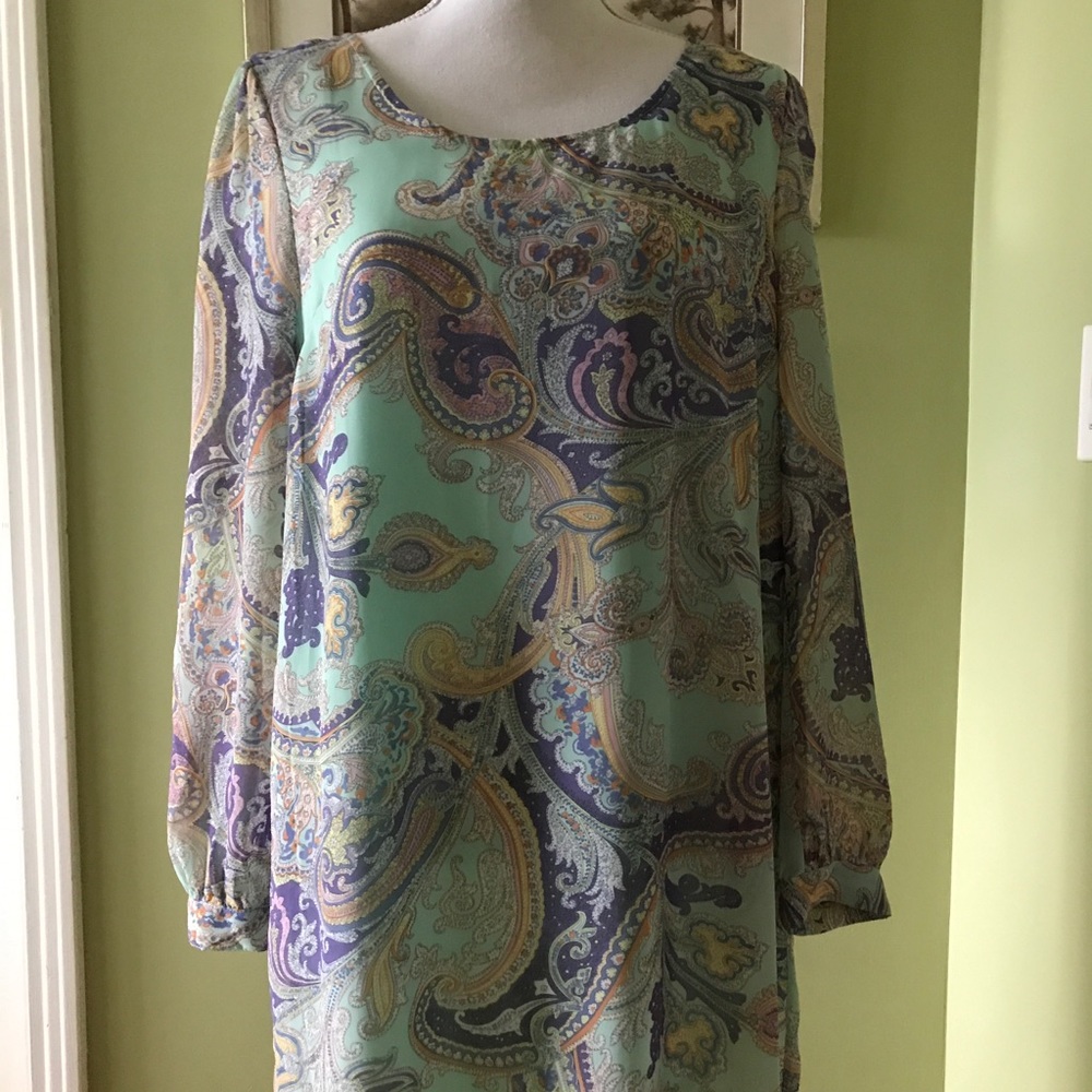 Blu Pepper mint & lavender paisley dress/tunic